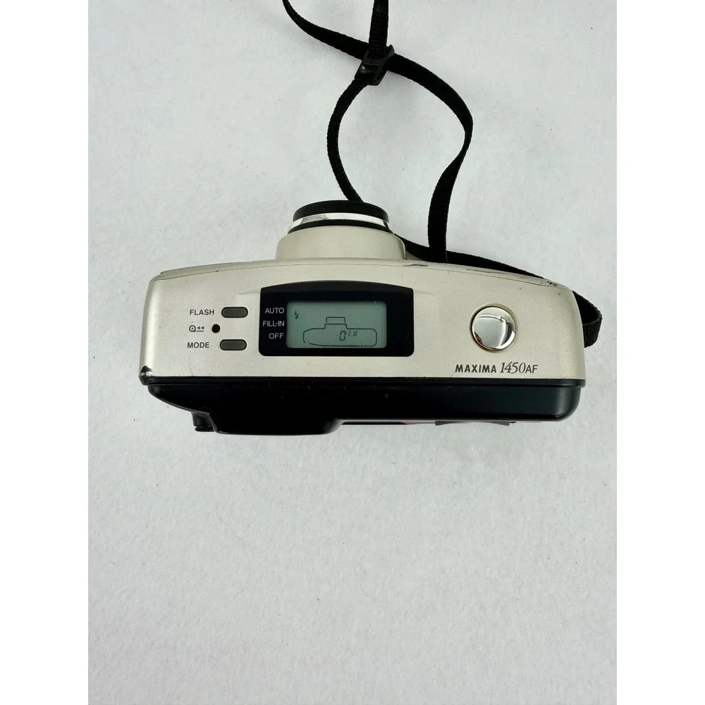 Samsung Maxima 1450AF 35mm Film Camera 38-145mm Zoom Champagne Gold AS-IS‎ READ